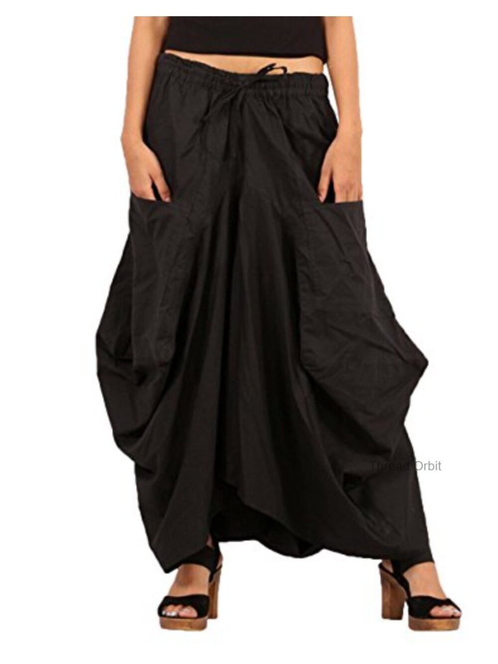 Women's Cotton Afghani Ethnic Skirt with Pockets